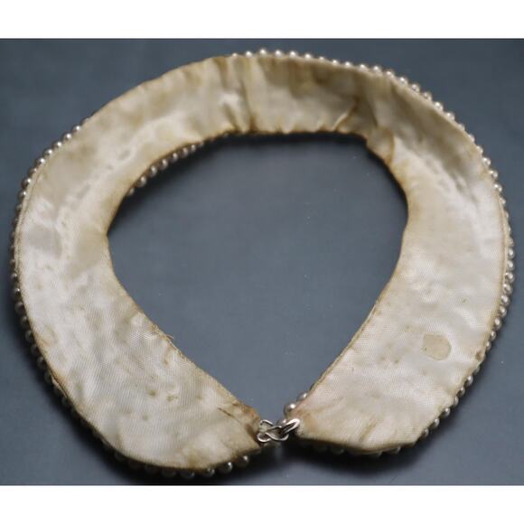 Vintage Glass Beaded Pearl Sweater Collar - Picture 5 of 5